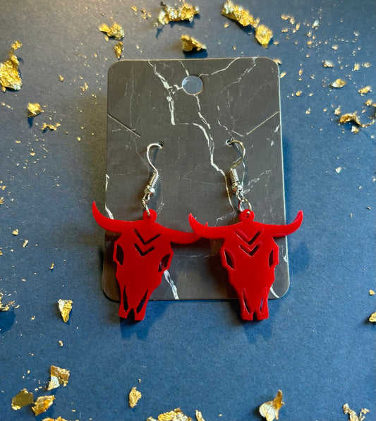 Cow Skull Earrings